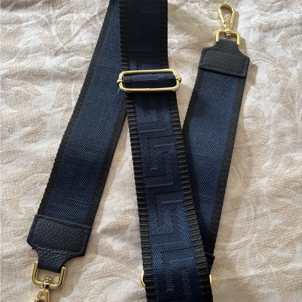 Blue and Gold Suspenders with Adjustable Design